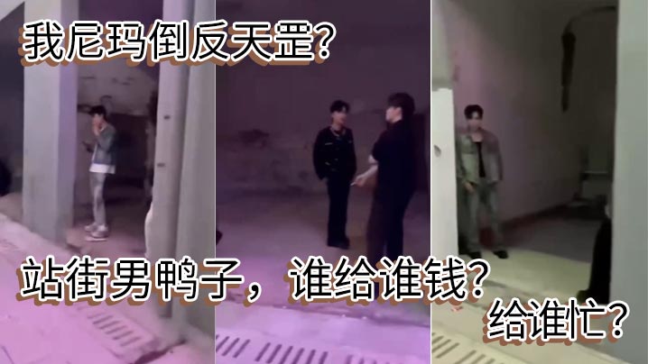 我尼玛倒反天罡？站街男鸭子，谁给谁钱？给谁忙 ？